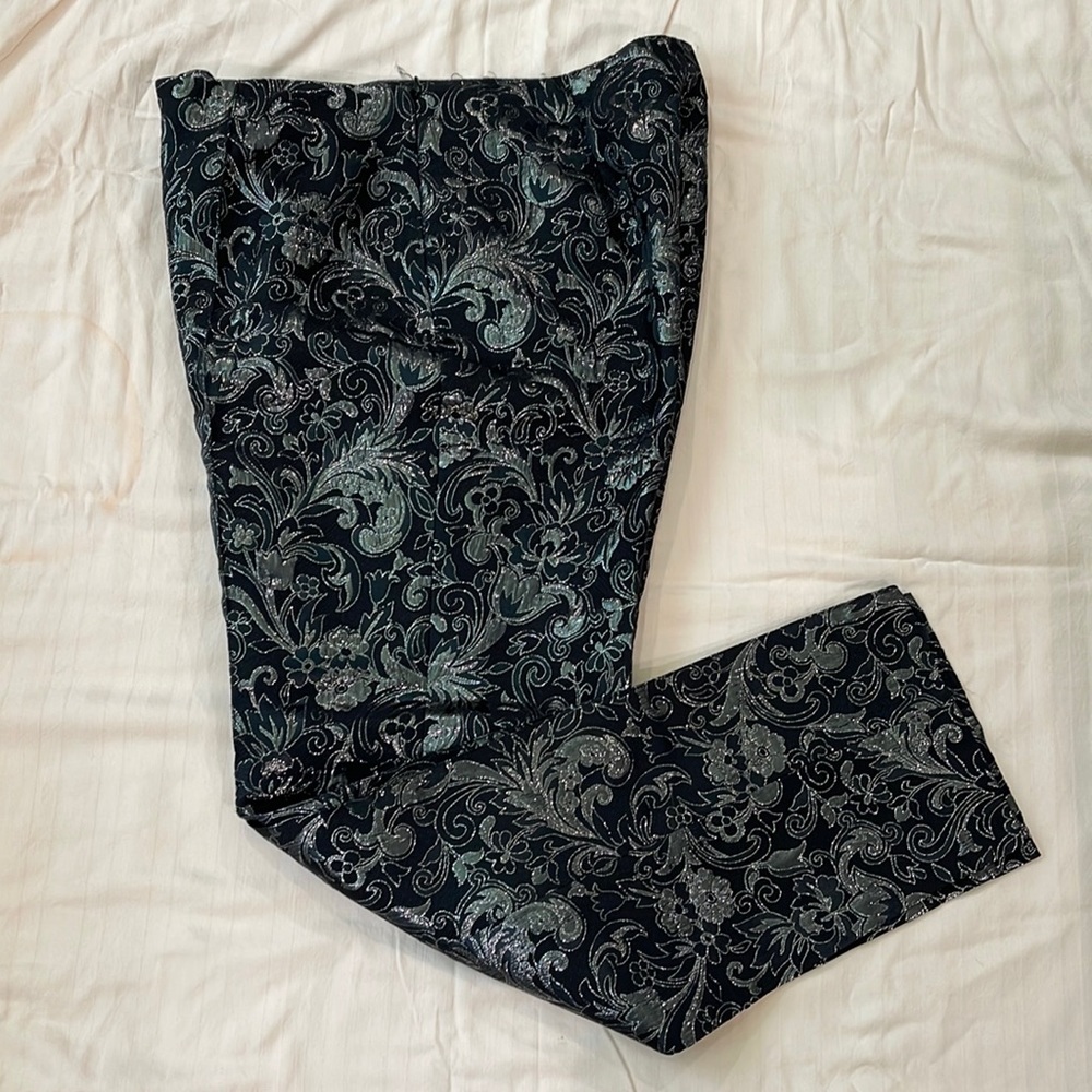 Boston Proper brocade dress pants, size 8. Pre-loved.